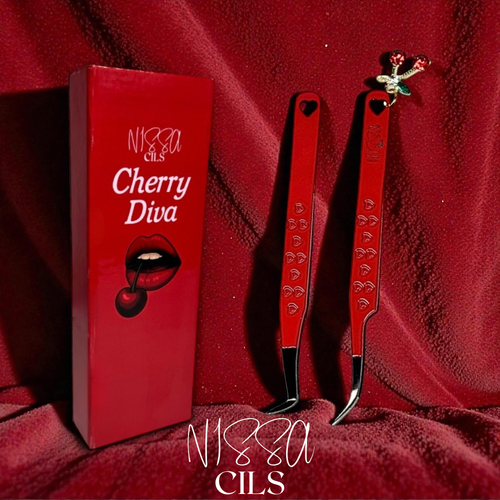 Duo de Pinces Extensions de cils Cherry Diva – Nissacils