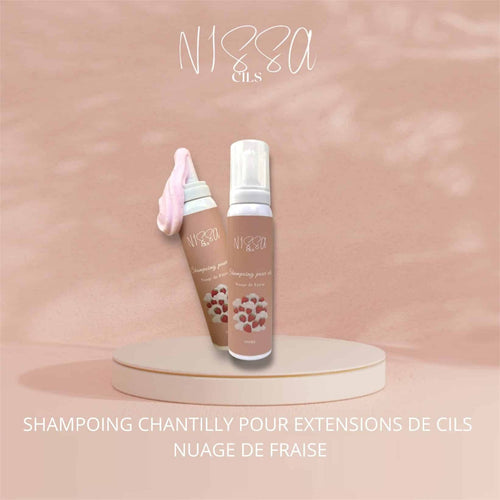 Shampoing Chantilly pour Extensions de Cils – Nuage de Fraise 100ml