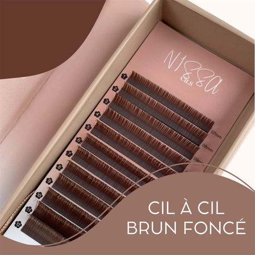 Cil à Cil Ellipse Brun Foncé en Cachemire